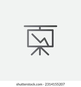 Pantalla Icono de Office Ilustración Vector Editable Color