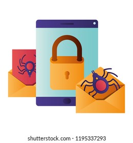 screen with open letter isolated icons