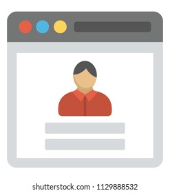 
A screen with person avatar and profile representing him as a web developer
