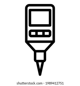Screen ph meter icon. Outline Screen ph meter vector icon for web design isolated on white background