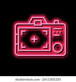 screen photo camera gadget neon light sign vector. screen photo camera gadget illustration
