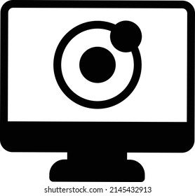 screen planet Vector illustration on a transparent background.Premium quality symbols.Glyphs vector icon for concept and graphic design.