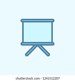 screen for presentation field outline icon. Element of 2 color simple icon. Thin line icon for website design and development, app development. Premium icon