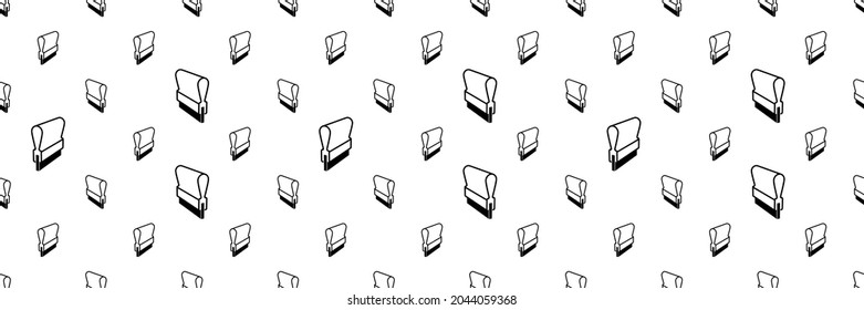 Screen Print Squeegee Icon Seamless Pattern, Silk Screen Printing Tool Vector Art Illustration