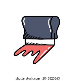 screen printing doodle icon, vector illustration