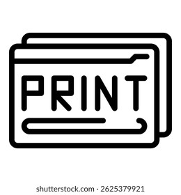 Screen printing icon. Outline Screen printing vector icon for web design isolated on white background