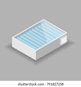 Screen printing light box. Isometric flat design. Vector illustration.
