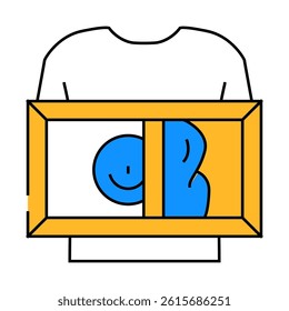 screen printing line icon vector. screen printing sign. isolated symbol illustration