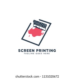 screen printing logo inspiration vector illustration
