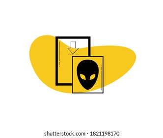 screen printing paper Flat Icon on white background in vector illustration