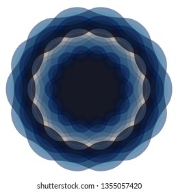 Screen printing pattern. Radiant frame. Abstract vortex. Circular pattern. Wave Pattern.Round colorful frame isolated on white.Abstract whirligig.Circle pattern.