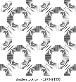 Screen printing seamless pattern. Radiant abstract frame. Circular pattern. Pop art round halftone, print.