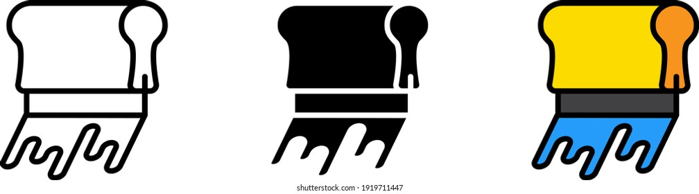 
Screen Printing squeegee icon  , vector