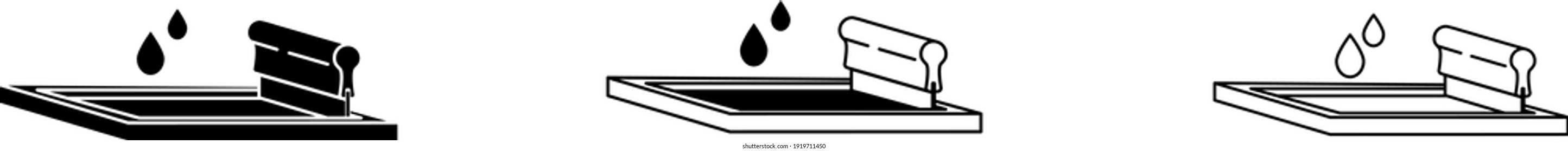 
Screen Printing squeegee icon  , vector