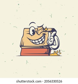 screen printing squeegee mascot, this cool and funny image is suitable for t-shirt, posters and merchandise design elements, also suitable as a screen printing company logo