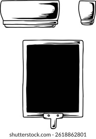 screen printing tools illustration vector