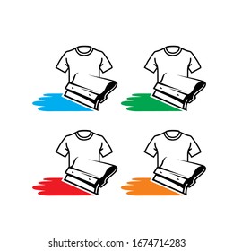 Screen printing tshirt icon vector illustration