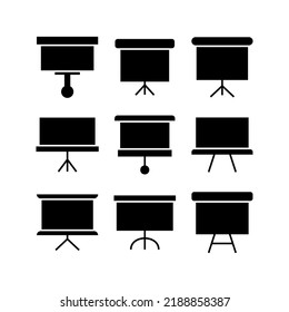 Bildschirmprojektor-Symbol oder Logo einzeln auf Zeichen, Vektorgrafik - Kollektion von hochwertigen Vektorsymbol in schwarzem Stil
