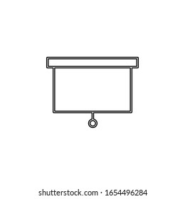 screen for projector icon. Simple thin line, outline vector of web icons for ui and ux, website or mobile application