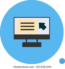 Screen reader Flat Shadow Vector Icon Design