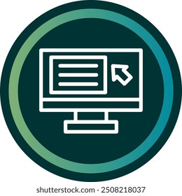 Screen reader Line double Gredient Circle Vector Icon Design
