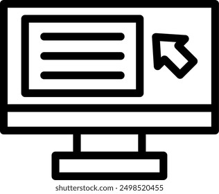 Screen reader Line Vector Icon Design