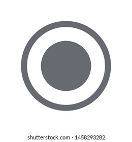 Screen record button isolated on white background. Screen record symbol modern simple vector icon for website design, mobile app, ui. Vector Illustration