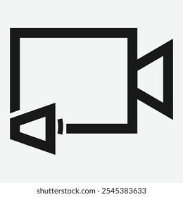 Screen Record Icon. Camera Recorder. Video Record Icon. Screen Recorder. Vector Illustration.