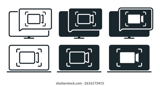 Screen recording icon. Illustration vector