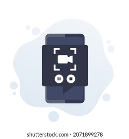 screen recording icon with a phone