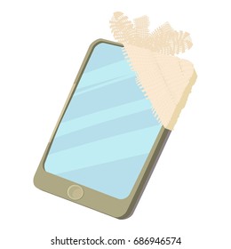 Screen repair icon. cartoon illustration of screen repair vector icon for web