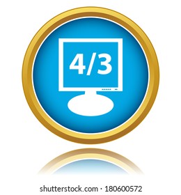 Screen resolution icon on a white background