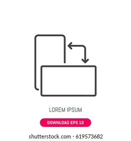 Screen rotation icon, vector
