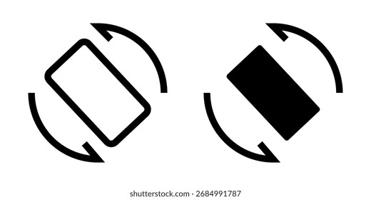  Bildschirmrotation Symbol weiß auf Hintergrund