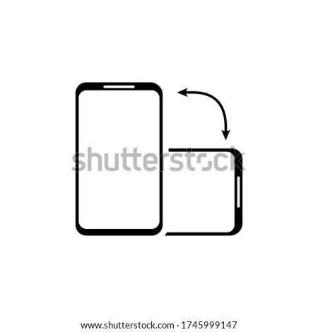 Screen rotation for mobile app design. Isolated vector icon flat