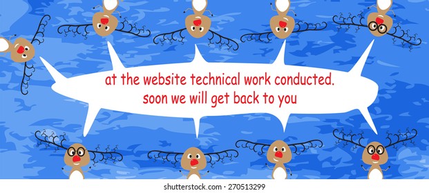 screen saver on your site where the technical work carried.funny cartoon deer looking at you
