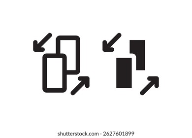 Screen scaling icon for responsive design Vector