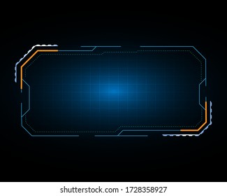 Concepto de plantilla de marco holograma de ciencia de pantalla 