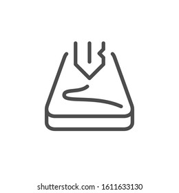 Screen scratch protection line icon