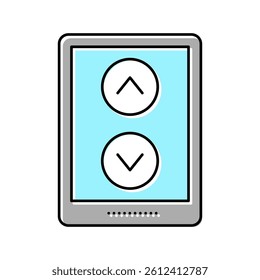 screen scroll color icon vector. screen scroll sign. isolated symbol illustration