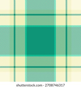Tela textil sin costuras de la pantalla, tartán a cuadros de Vector nativo. Textura de patrón de fondo de alta calidad en verde azulado y paleta de colores claros.