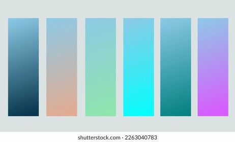 screen set of vibrant and smooth gradient soft colors blurred background. Modern vector design for mobile app, ui, ux, webdesign, device, business, digital. Trend soft color abstract creative style