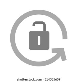 screen setting, unlocked, view icon vector image. Can also be used for phone and communication. Suitable for use on web apps, mobile apps and print media.