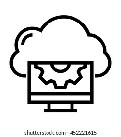 Screen Settings Vector Icon