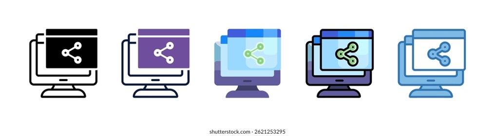 Screen Share Icon-Element für Design