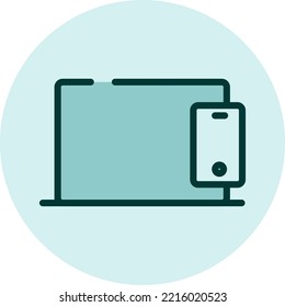 Screen Share Icon, Illustration, Vector On A White Background.