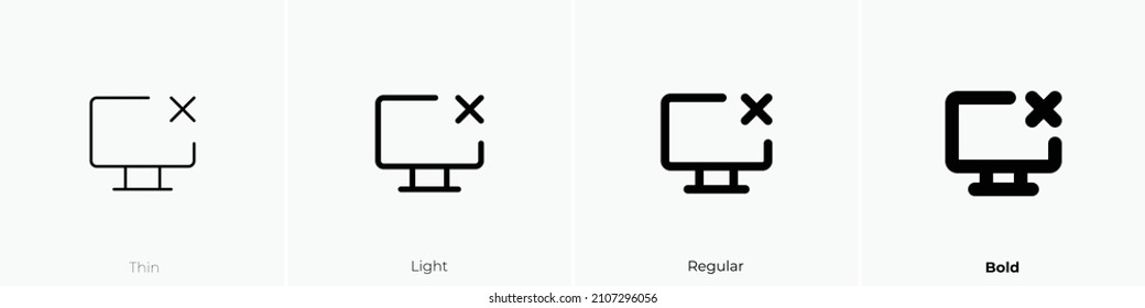 Bildschirmfreigabe von Icon. Thin, hellrosa und feines Design einzeln auf weißem Hintergrund