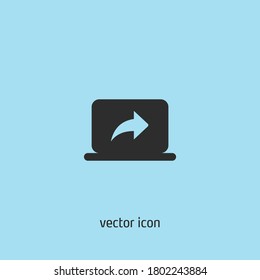 Screen share vector icon. Ui/Ux. Premium quality.