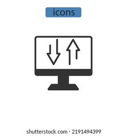 screen sharing icons  symbol vector elements for infographic web