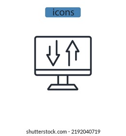 screen sharing icons  symbol vector elements for infographic web
